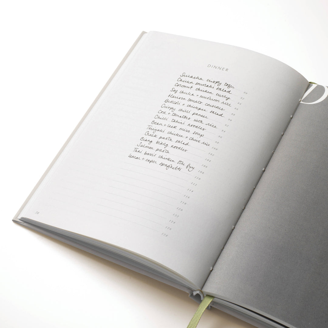 Papier paper Guided Recipe Journal, A5 Hardcover - Ceramic