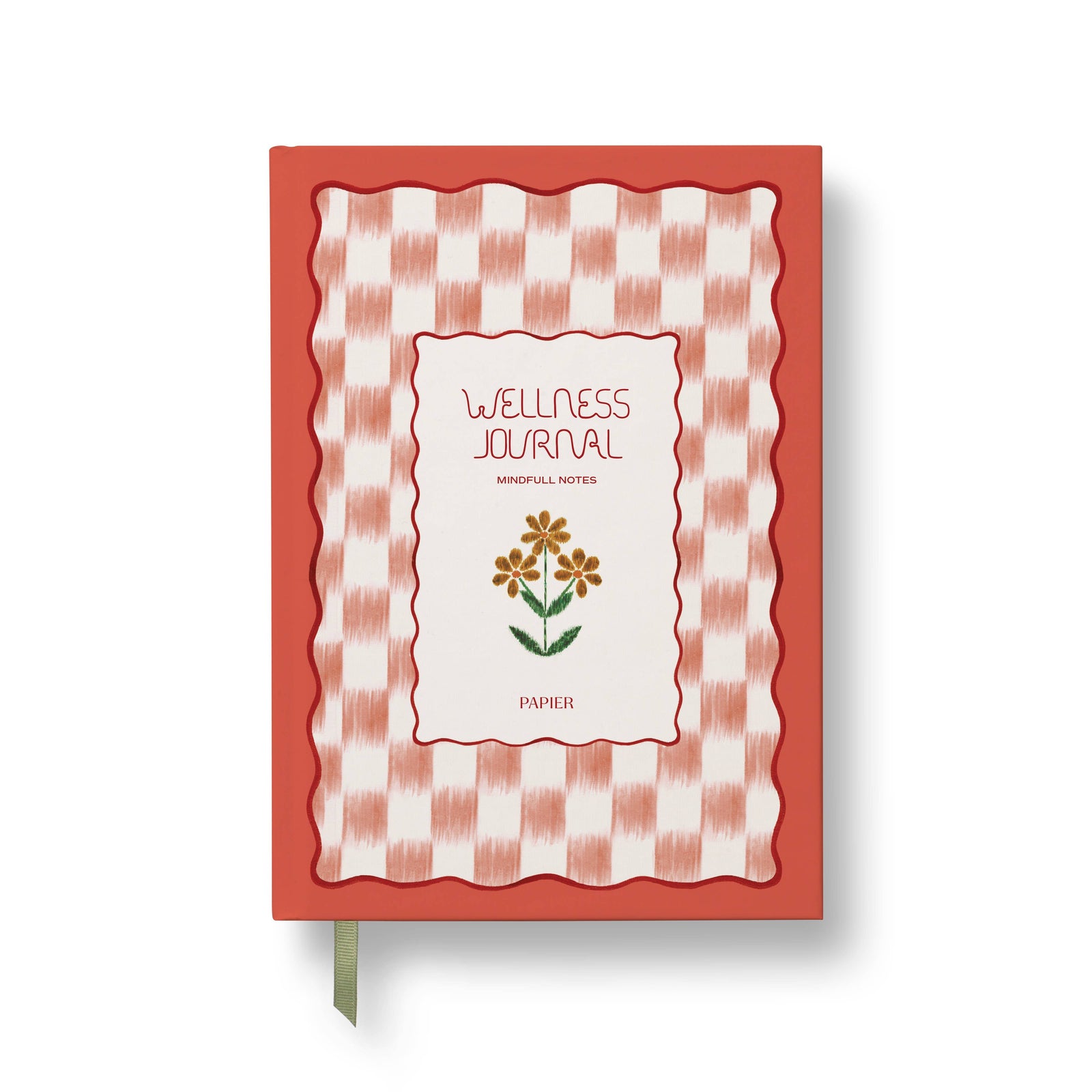 Papier paper Guided Wellness Journal, A5 Hardcover - Floral Ikat
