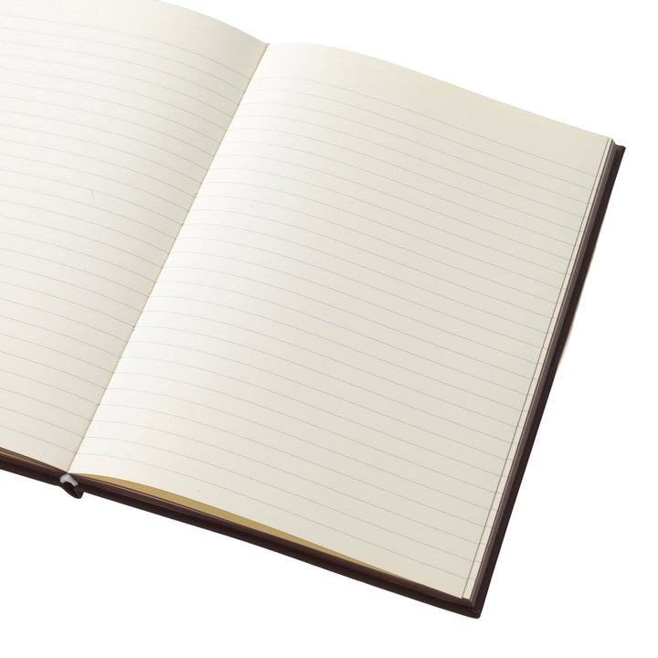 Papier paper Lined Notebook, A5 PU Softcover - Chestnut & Ink
