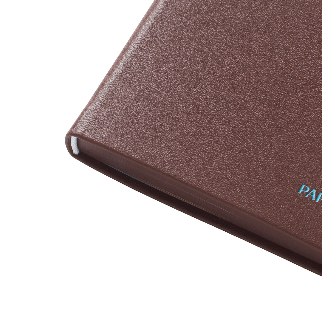Papier paper Lined Notebook, A5 PU Softcover - Chestnut & Ink