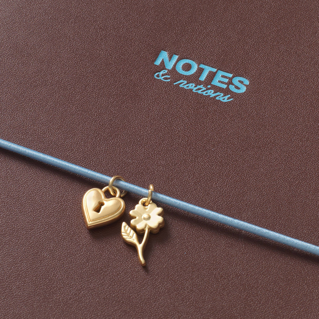Papier paper Lined Notebook, A5 PU Softcover - Chestnut & Ink