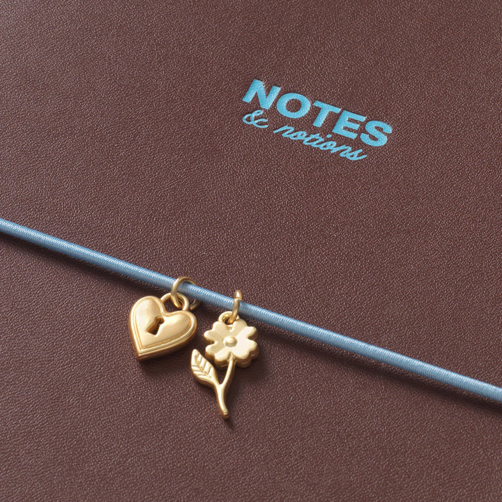 Papier paper Lined Notebook, A5 PU Softcover - Chestnut & Ink