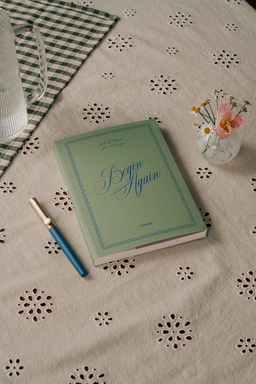 Papier paper Lined Notebook, A5 Softcover - Begin Again