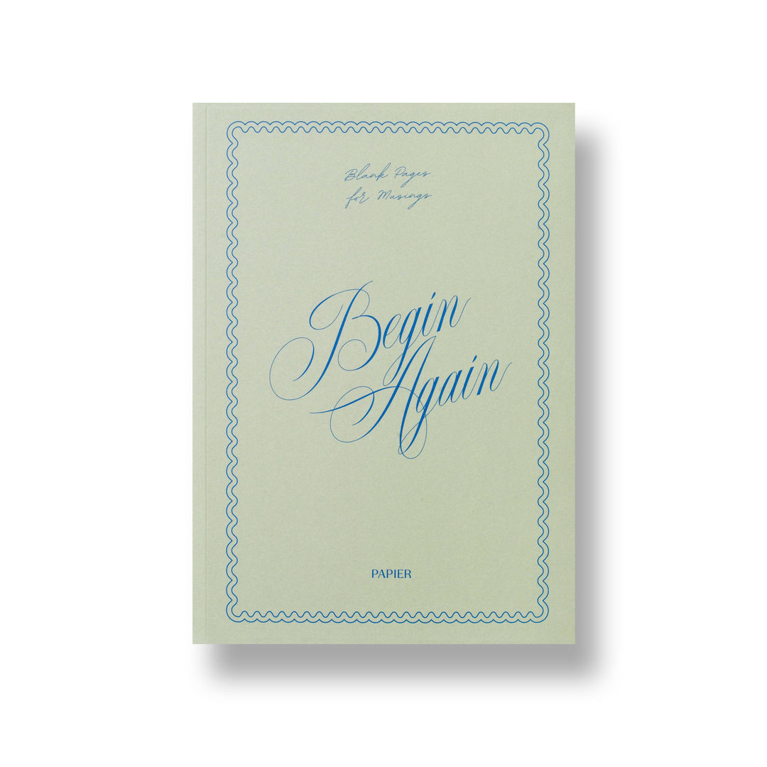 Papier paper Lined Notebook, A5 Softcover - Begin Again