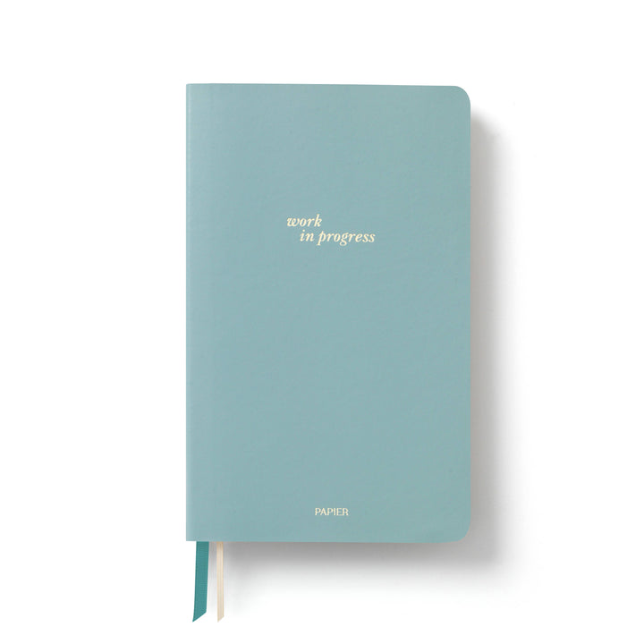 Papier paper Lined Notebook, A5 Softcover, PU Leather -  Work in Progress