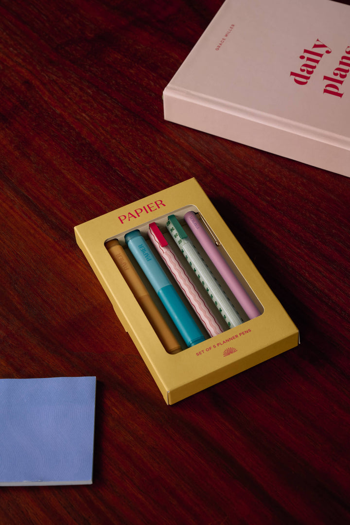 Papier paper Mixed Pen & Highlighter Set of 5 - Imagination