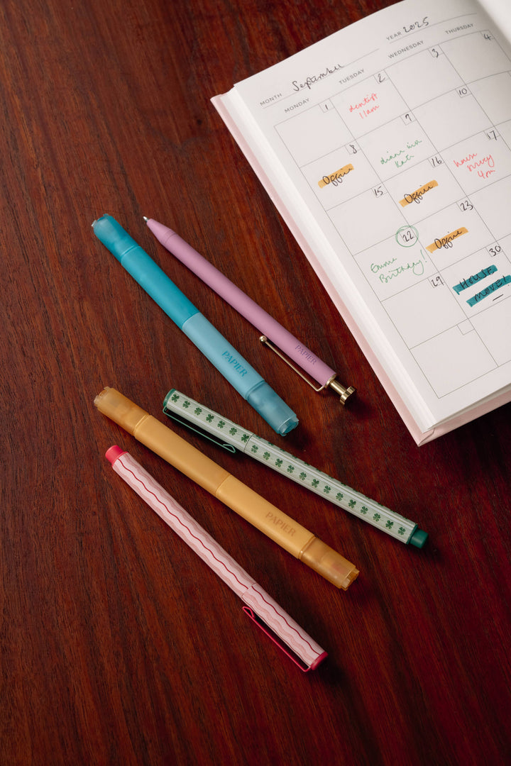 Papier paper Mixed Pen & Highlighter Set of 5 - Imagination