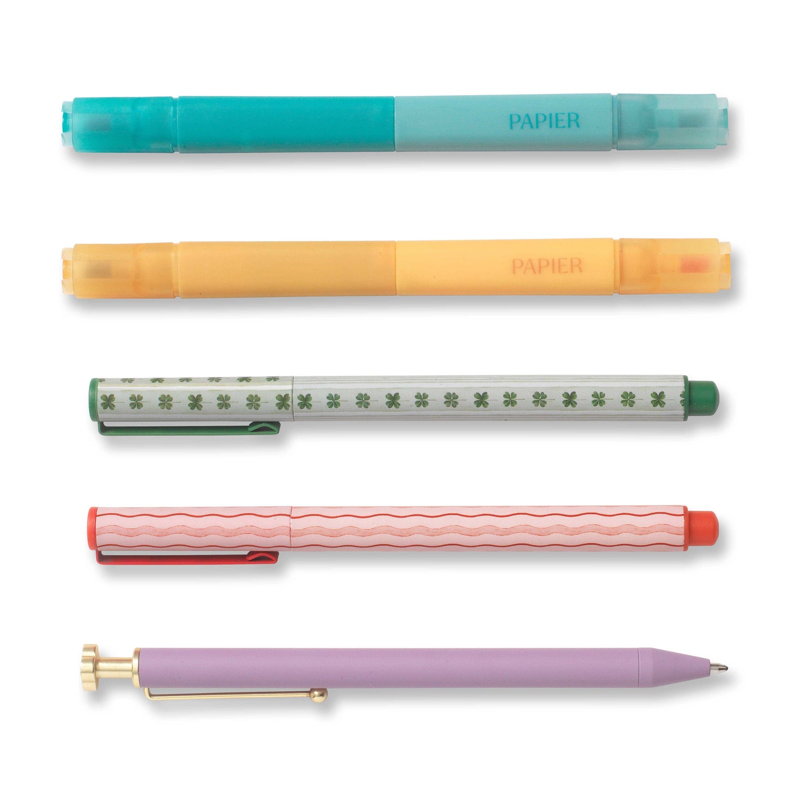 Papier paper Mixed Pen & Highlighter Set of 5 - Imagination