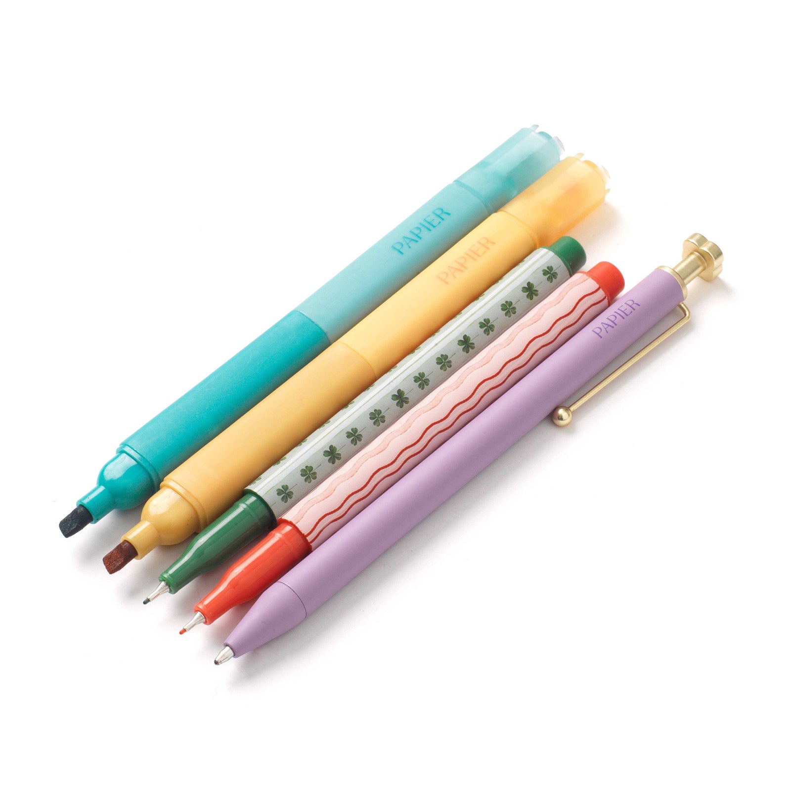 Papier paper Mixed Pen & Highlighter Set of 5 - Imagination