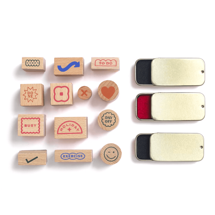 Papier paper Planner Stamp Set, Stamps & Ink - Good Day