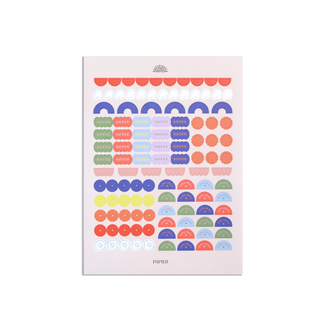 Papier paper Planner Stickers Silver New Packaging