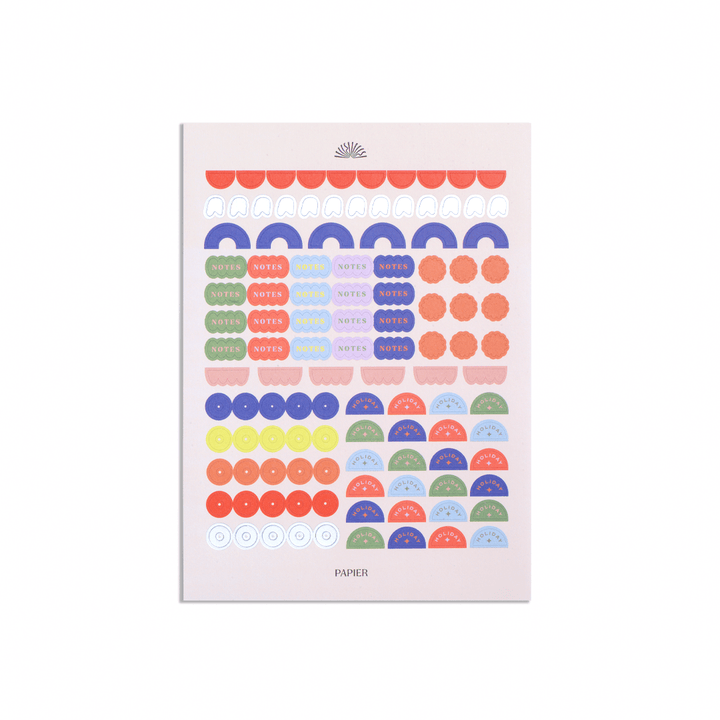 Papier paper Planner Stickers Silver New Packaging