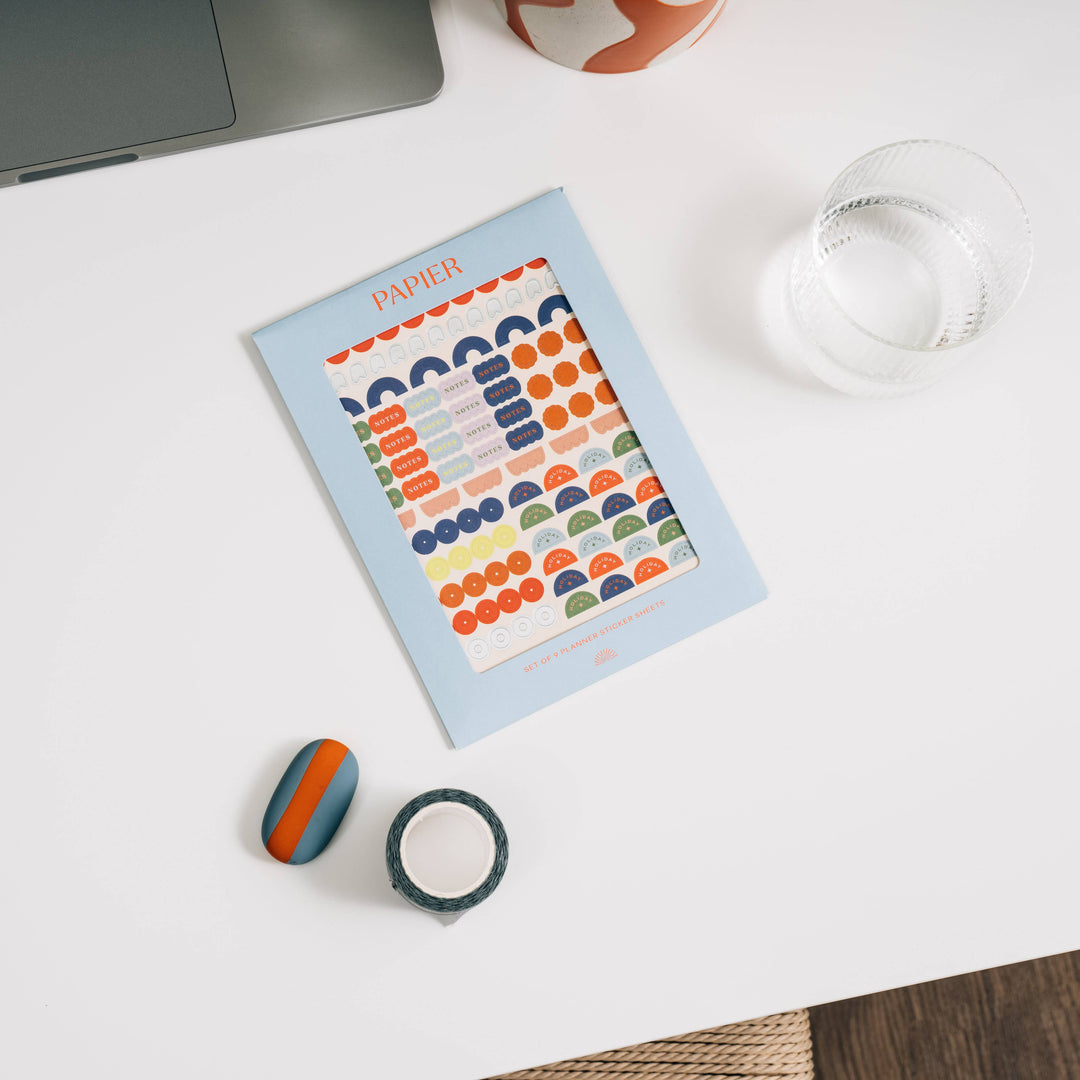 Papier paper Planner Stickers Silver New Packaging