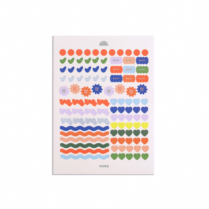 Papier paper Planner Stickers Silver New Packaging