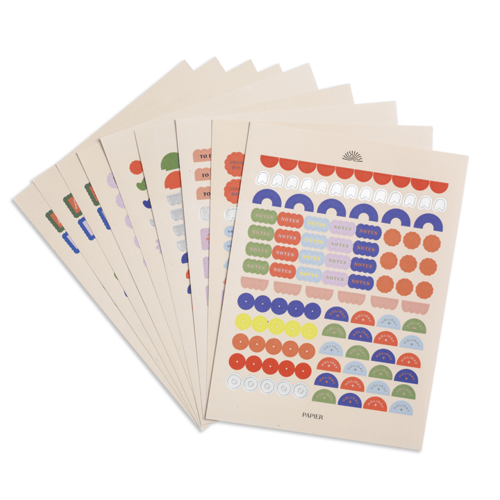 Papier paper Planner Stickers Silver New Packaging