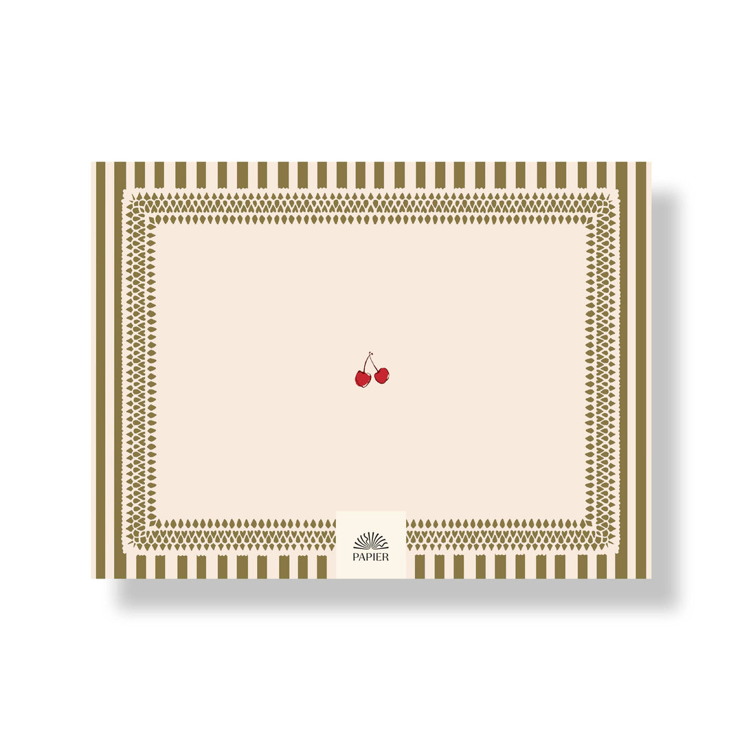 Papier paper Undated Weekly Meal Planner - Cherry