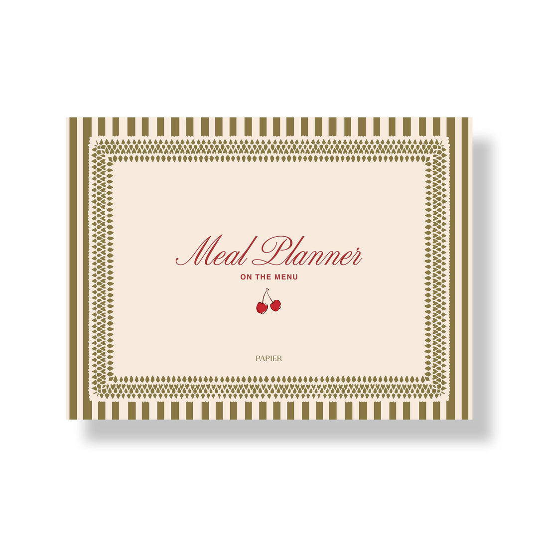 Papier paper Undated Weekly Meal Planner - Cherry
