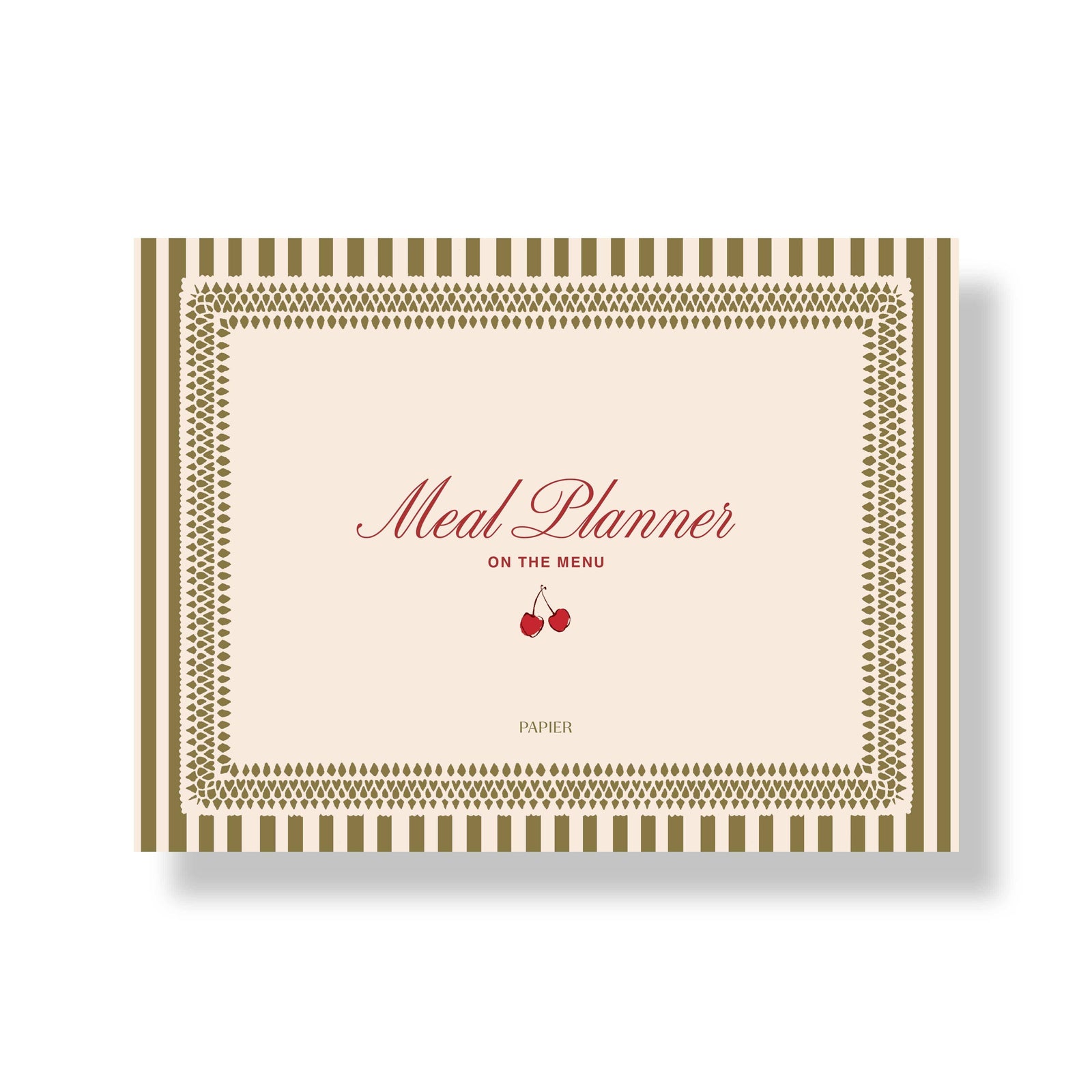 Papier paper Undated Weekly Meal Planner - Cherry