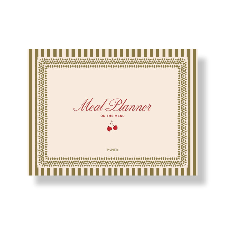 Papier paper Undated Weekly Meal Planner - Cherry