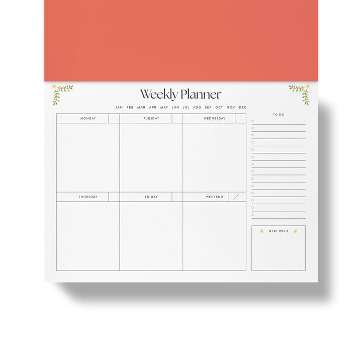 Papier paper Weekly Desk Planner, Undated -  Folklore Birds