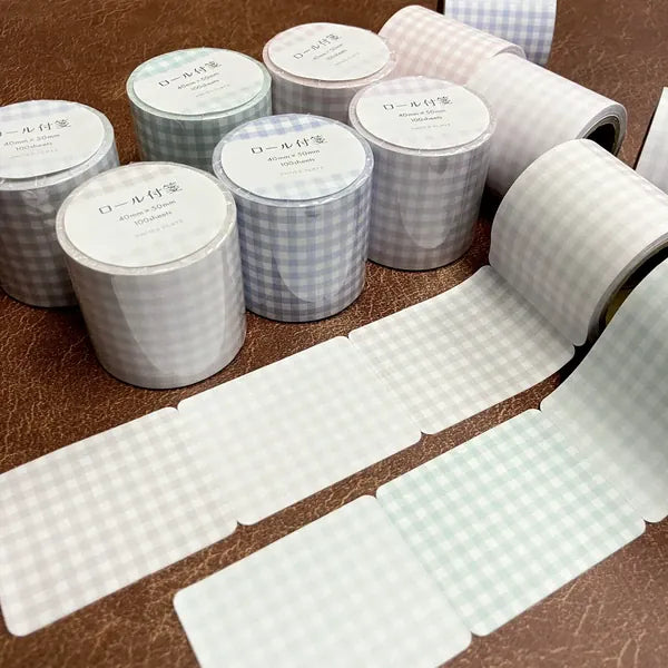 Papier Platz Paper Gingham Check Roll Sticky Notes