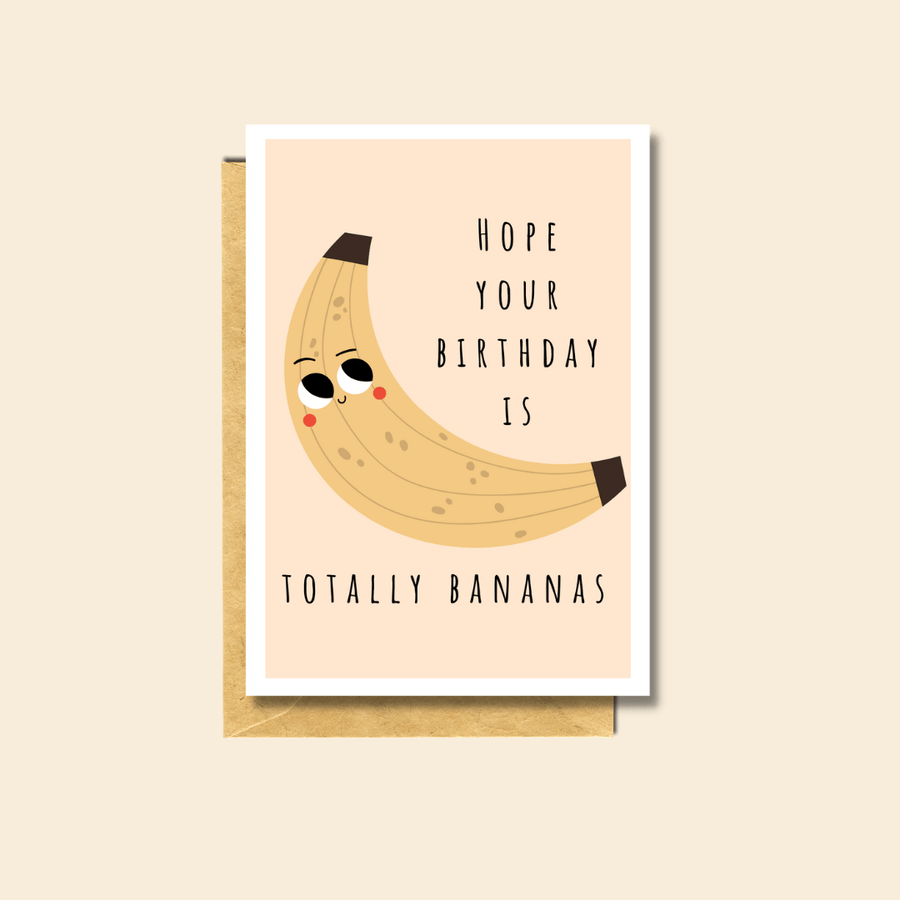 PärdēPress Card Totally Bananas Birthday Card