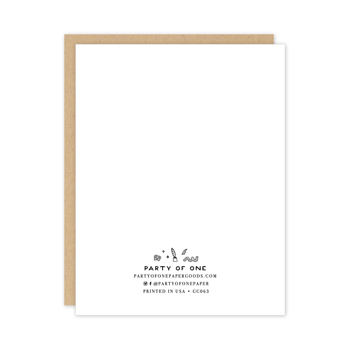 Party of One Card Birthday Cat Party 'Til You Plop