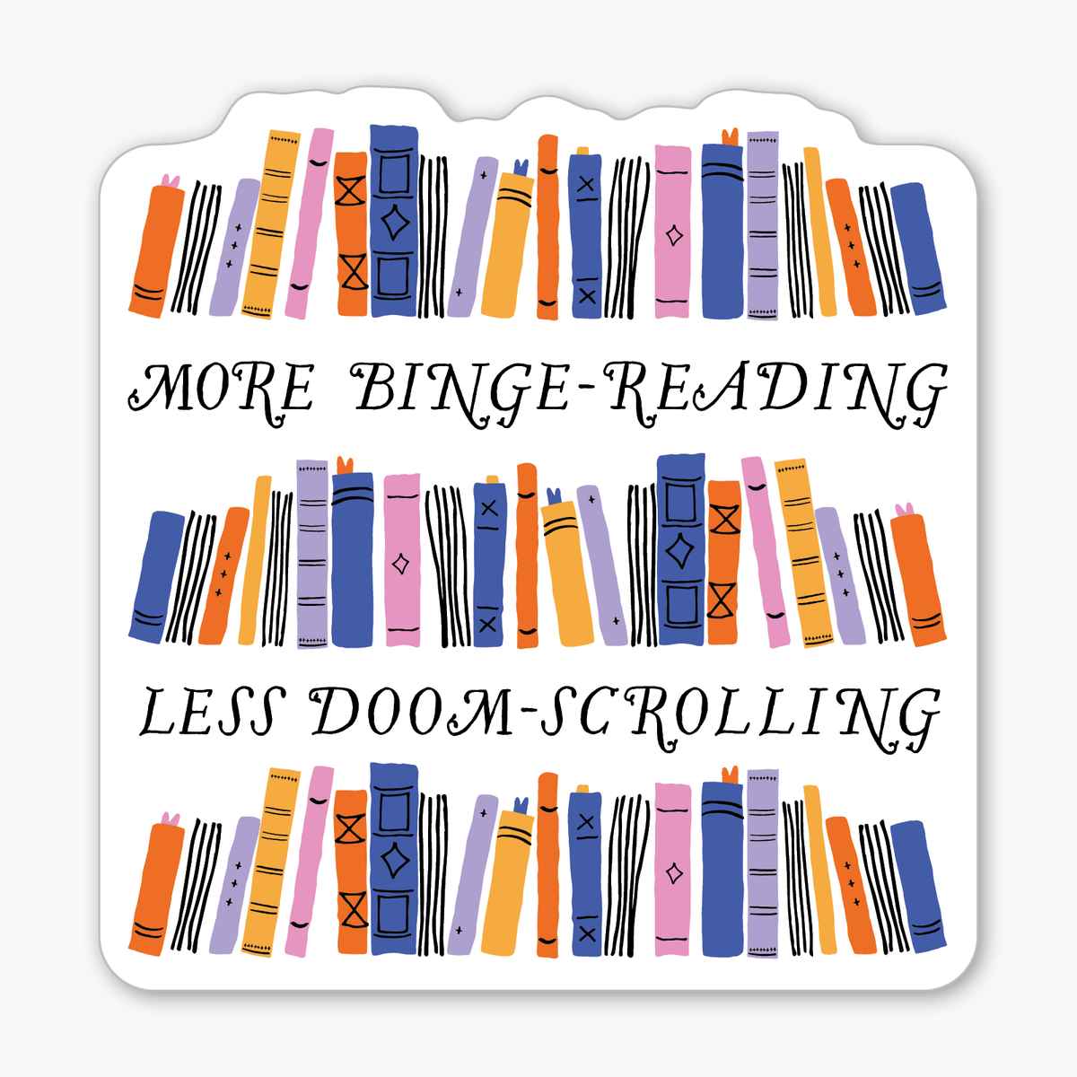 Party of One Sticker Binge Reading Sticker