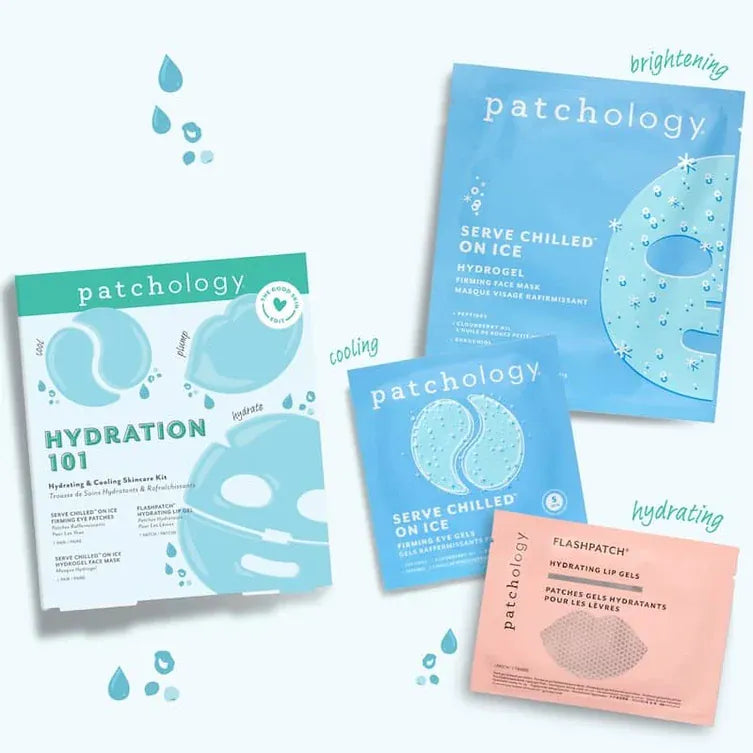 Patchology Gifts Hydration 101 Hydrating & Cooling Skincare Kit
