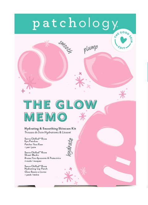 Patchology Gifts The Glow Memo Hydrating & Smoothing Skincare Kit