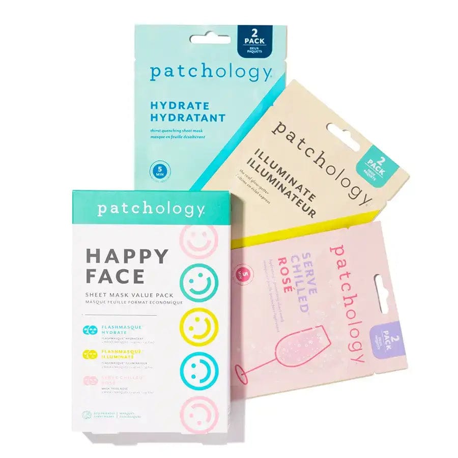 Patchology Skin Care Happy Face Sheet Mask Value Pack