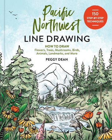 Penguin Random House Book Pacific Northwest Line Drawing