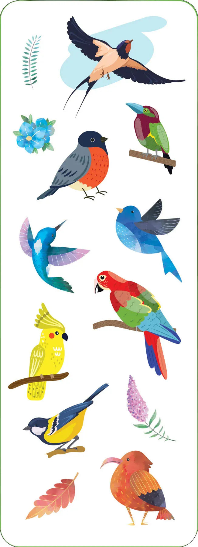 Peter Pauper Press Cards Birds Sticker Set