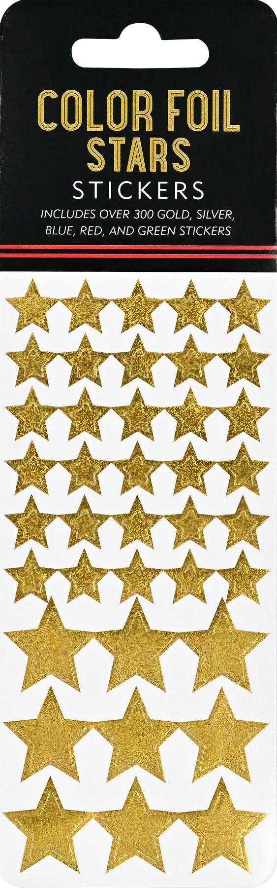 Peter Pauper Press Cards Color Foil Stars Sticker Set