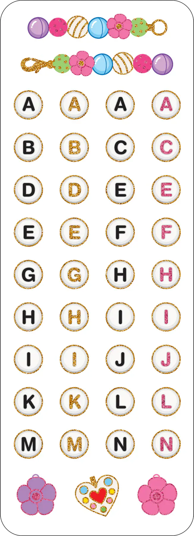 Peter Pauper Press Cards Friendship Bracelets Sticker Set