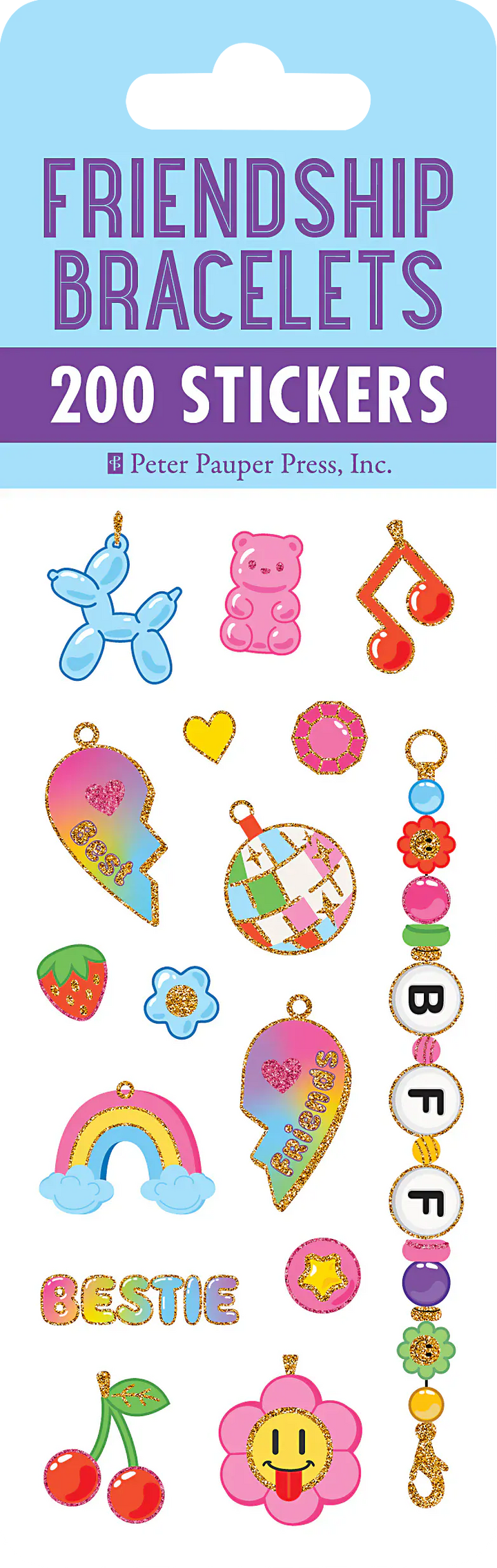 Peter Pauper Press Cards Friendship Bracelets Sticker Set