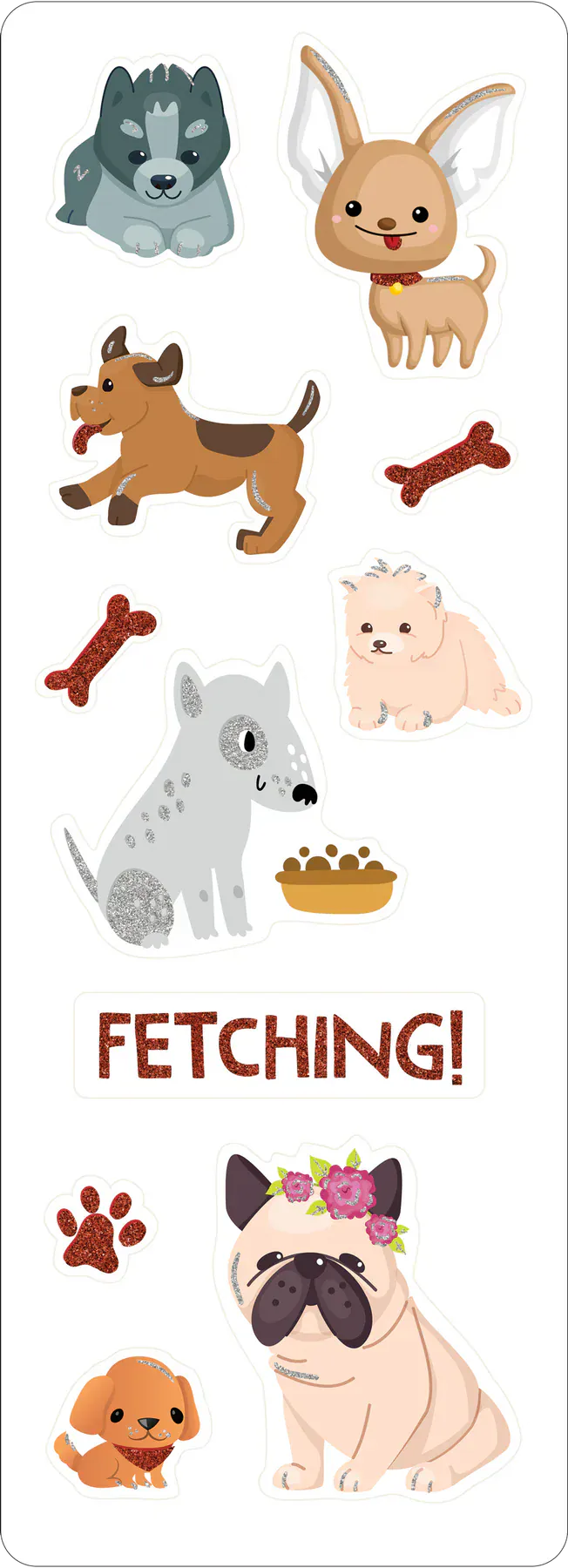 Peter Pauper Press Cards Puppies Sticker Set