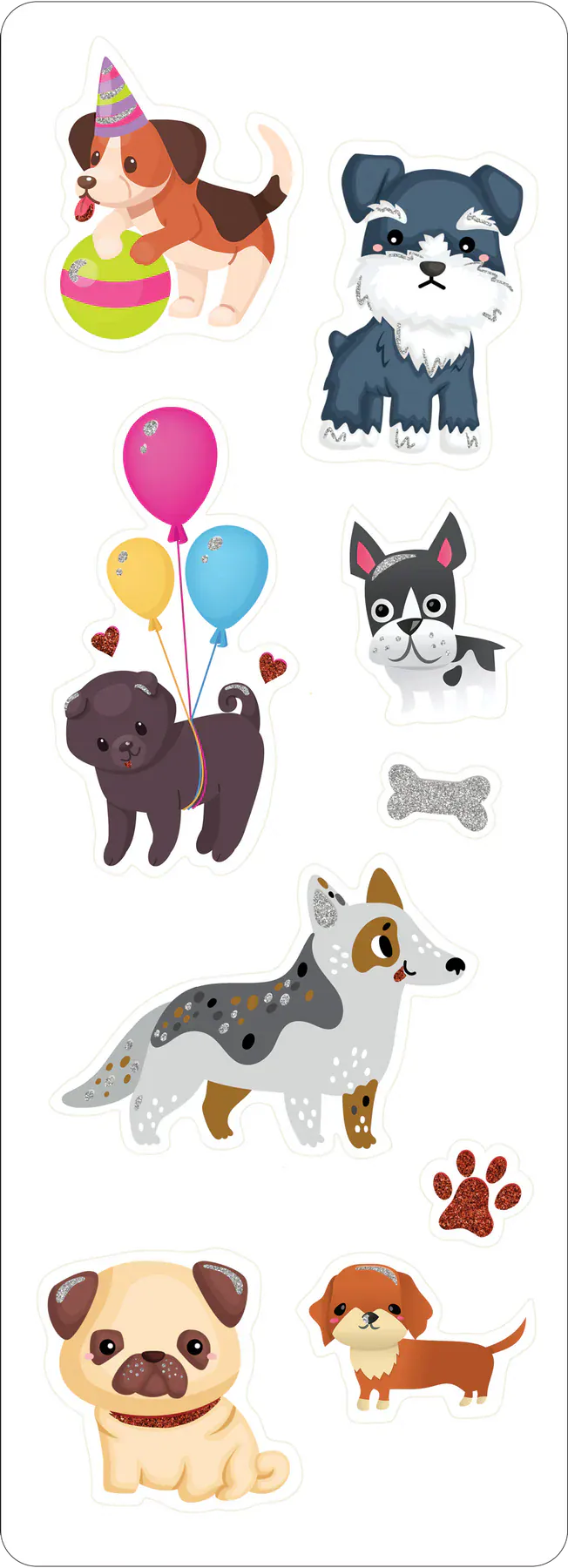 Peter Pauper Press Cards Puppies Sticker Set