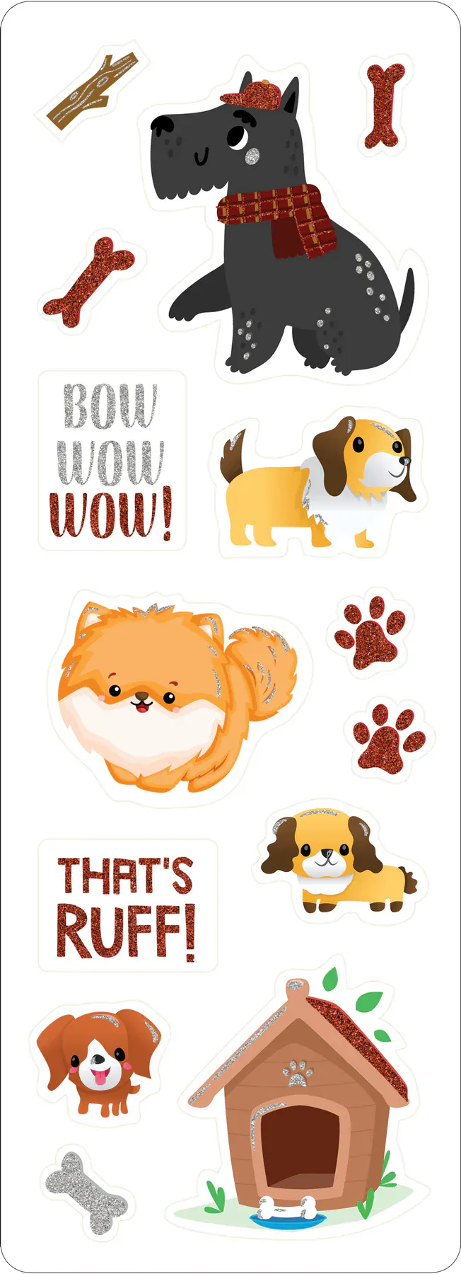 Peter Pauper Press Cards Puppies Sticker Set