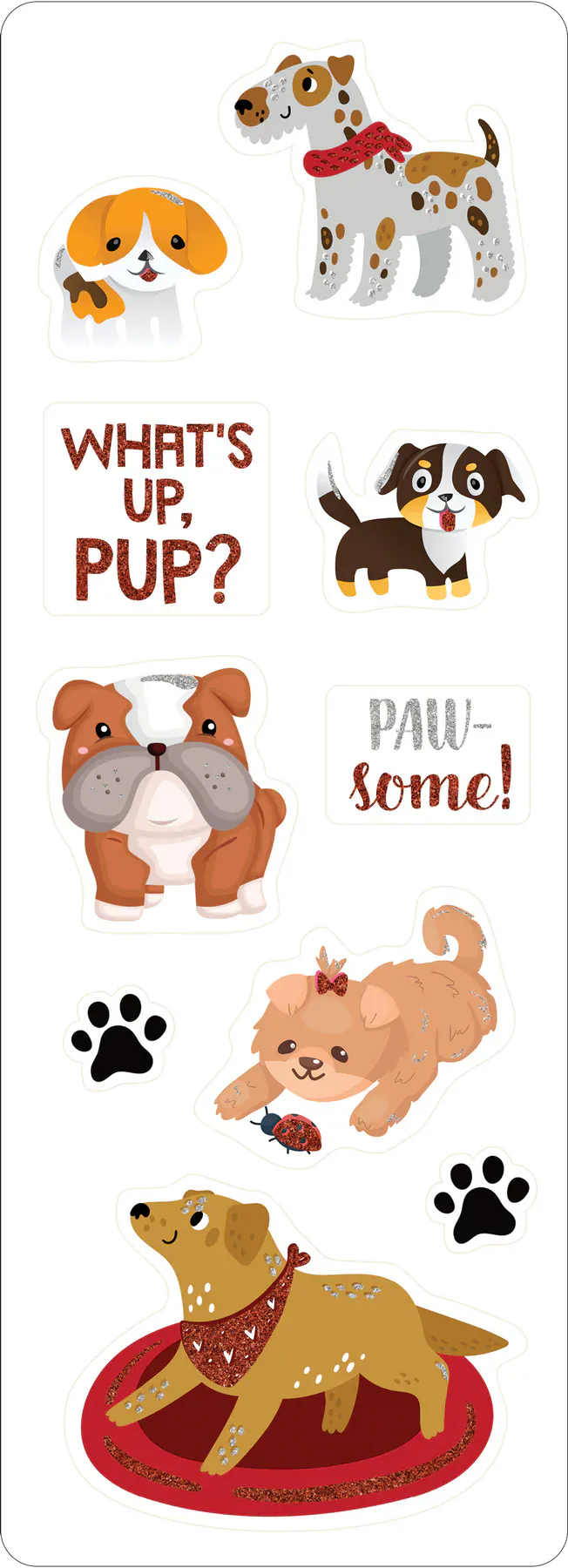 Peter Pauper Press Cards Puppies Sticker Set