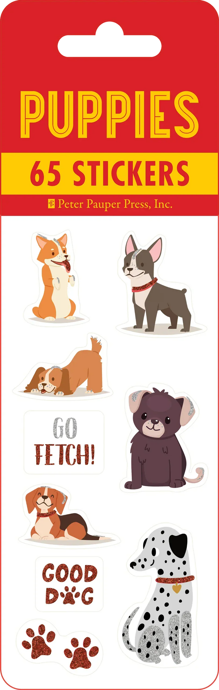 Peter Pauper Press Cards Puppies Sticker Set
