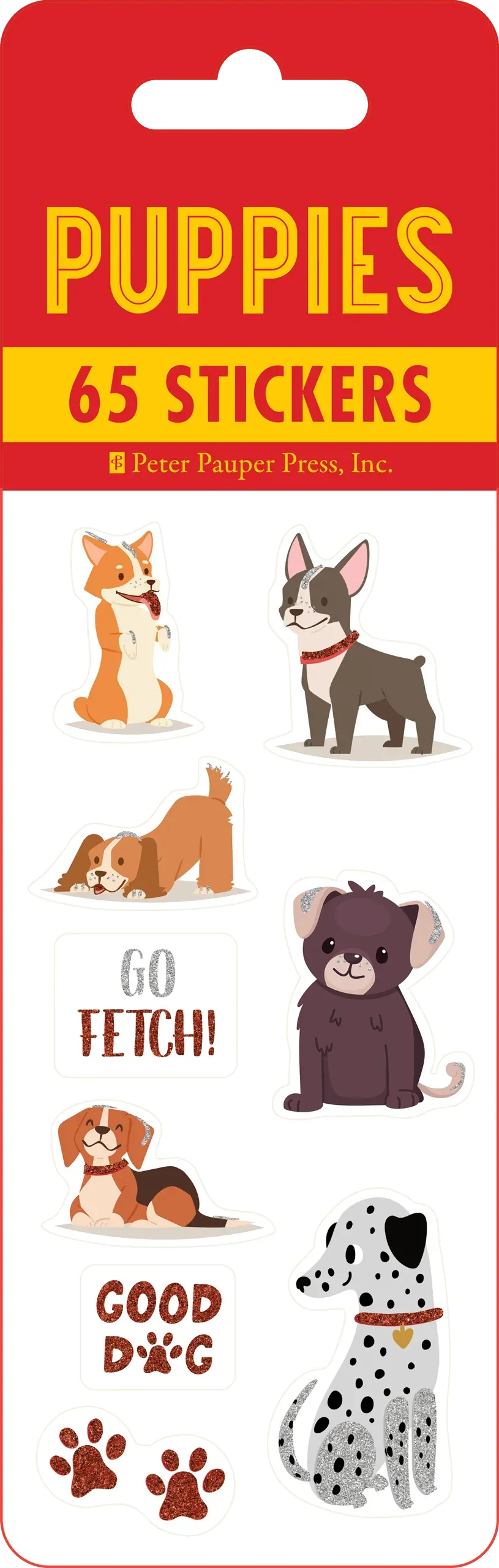 Peter Pauper Press Cards Puppies Sticker Set