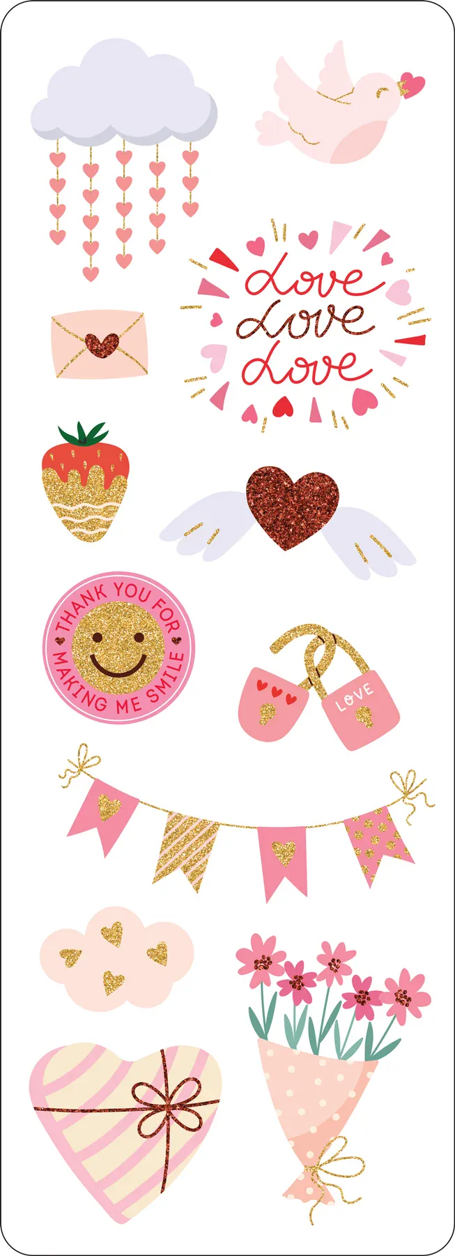 Peter Pauper Press Cards Valentines Sticker Set