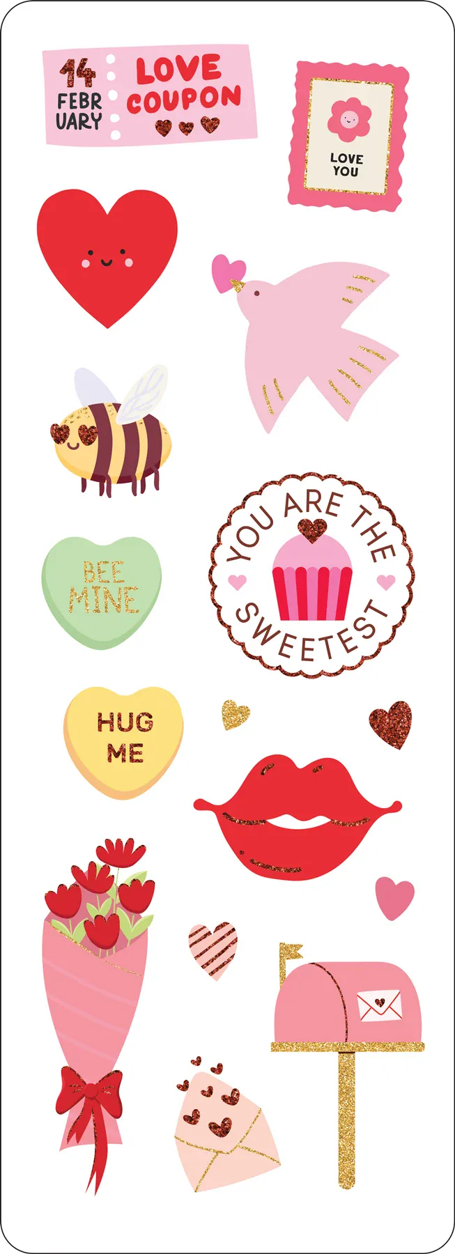 Peter Pauper Press Cards Valentines Sticker Set