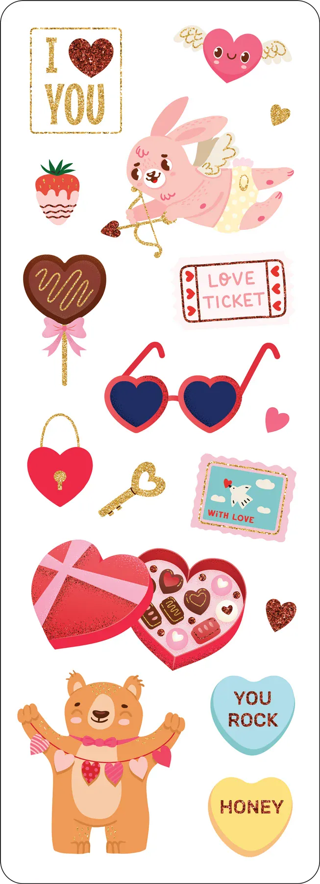 Peter Pauper Press Cards Valentines Sticker Set