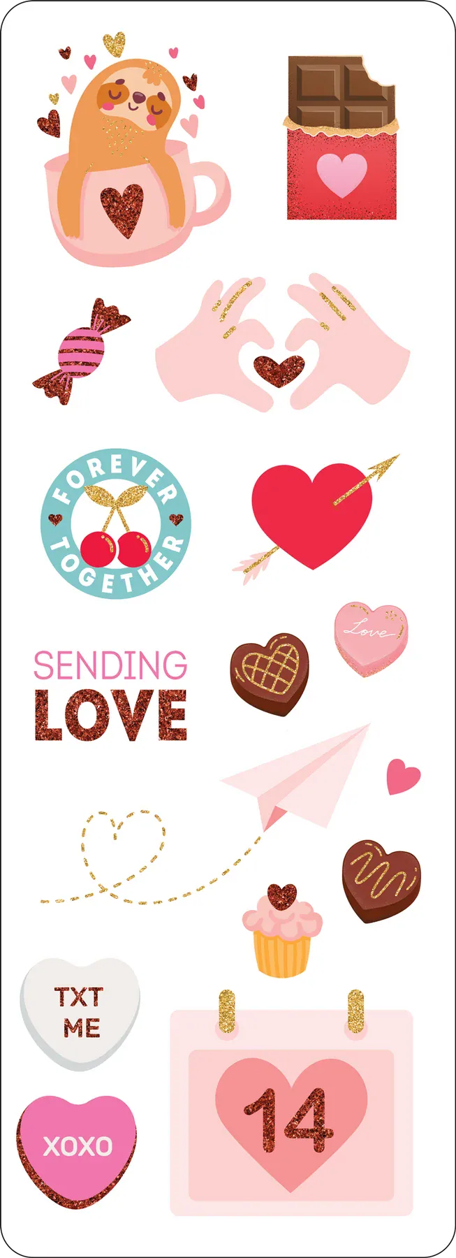 Peter Pauper Press Cards Valentines Sticker Set