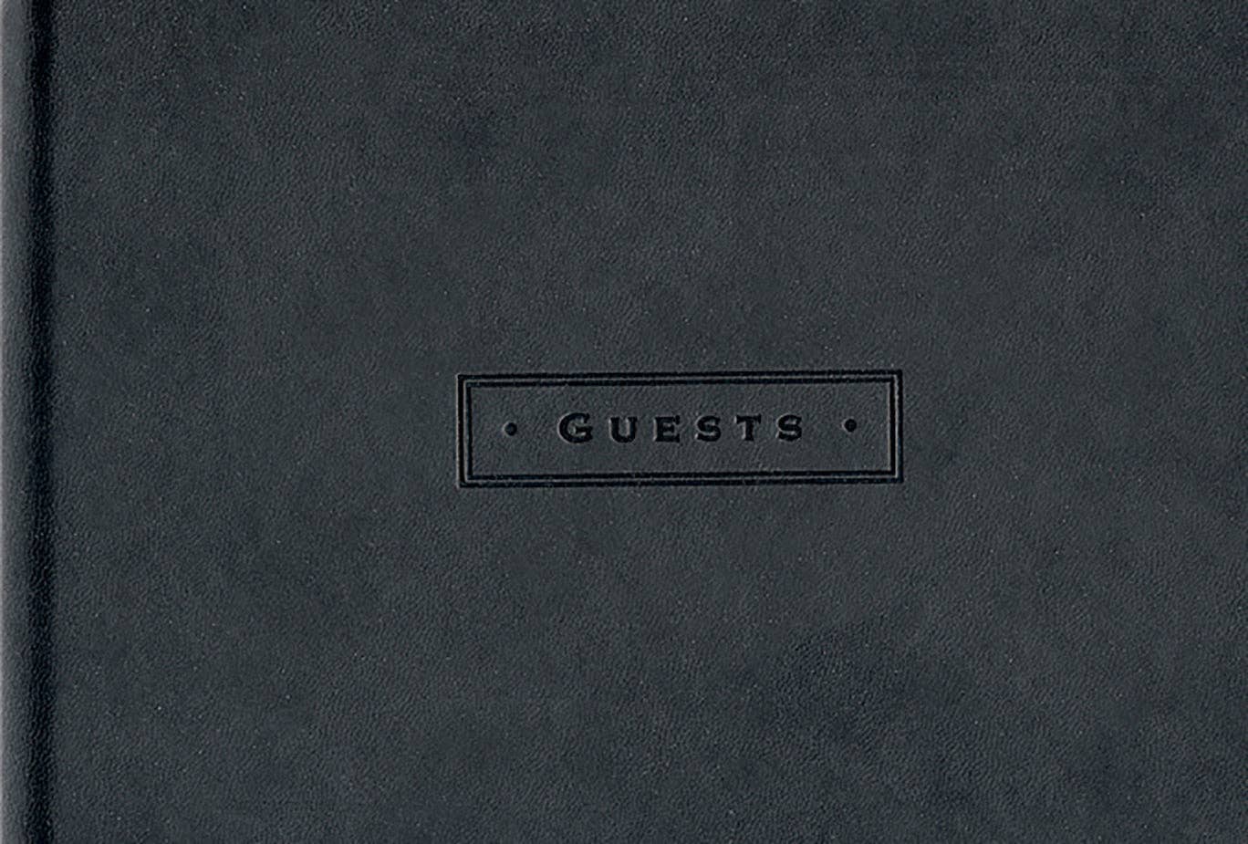 Peter Pauper Press Guest Book Classic Black Guest Book