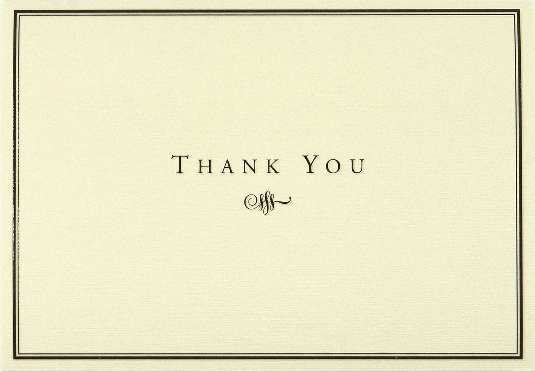 Peter Pauper Press Note Cards Black And Cream Thank You Notes