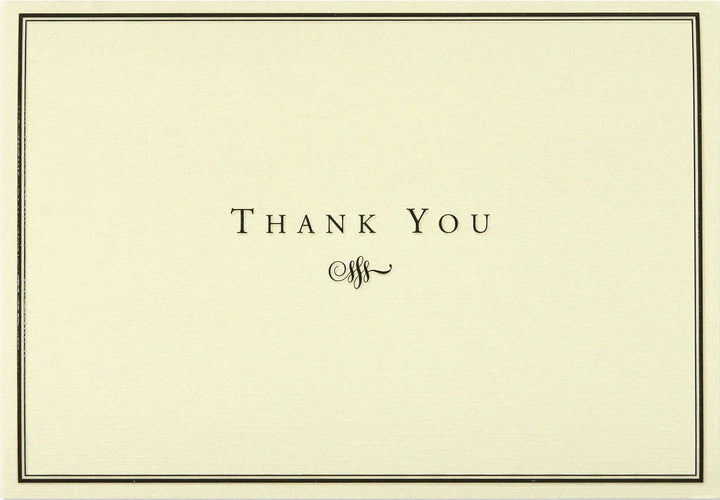 Peter Pauper Press Note Cards Black And Cream Thank You Notes