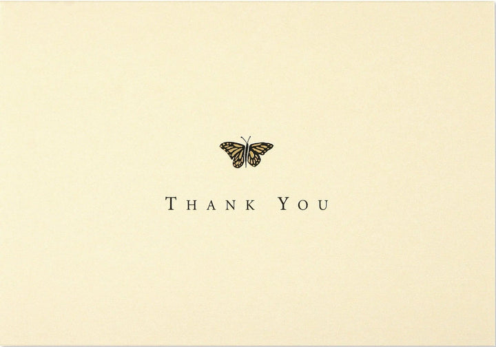 Peter Pauper Press Note Cards Gold Butterfly Thank You Notes